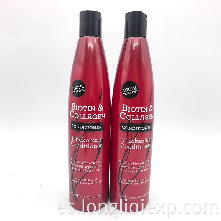 Acondicionador natural para el tratamiento del cabello reparado por daños de colágeno de biotina 400ml